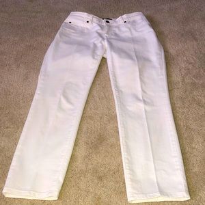 Eileen Fisher Size 4  White Ankle‎ Jeans Pants Organic Cotton Stretch